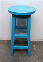 C.R. PLASTICS SWIVEL SEAT STOOL - BLUE