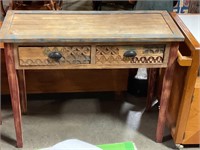 Decorative wood hall table