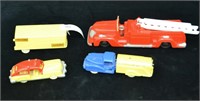 4pc Vintage Plastic Veihicle Toys