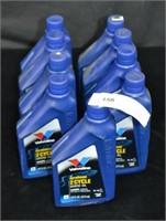 9pcs 16oz Bottles Valvoline 2 Cycle Marine Oil