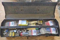 Black Tool Box W/ Contents Incl Wire Strippers