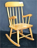 Vintage Solid Wood Child's Rocking Chair