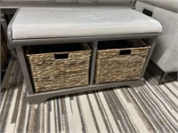 SAFAVIEH Freddy Contemporary Wicker Storage Bench