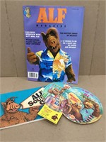 Vintage Alf Stuff 2-Books & 2-Strickers
