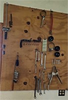 CONTENTS OF BOARD: WRENCHES , NUT DRIVERS