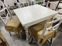 Vintage Distressed Dining Table with 4 Dining