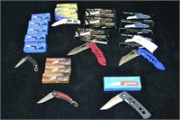 18pcs Various New in Box Pocket Knives