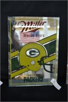 13" x 18" Miller Green Bay Packers Mirror No Frame