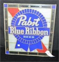 18" x 16" Pabst Blue Ribbon Beer Glass Pane