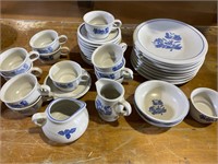 Pfaltzgraff Yorktown plates, pitchers, cup/saucers