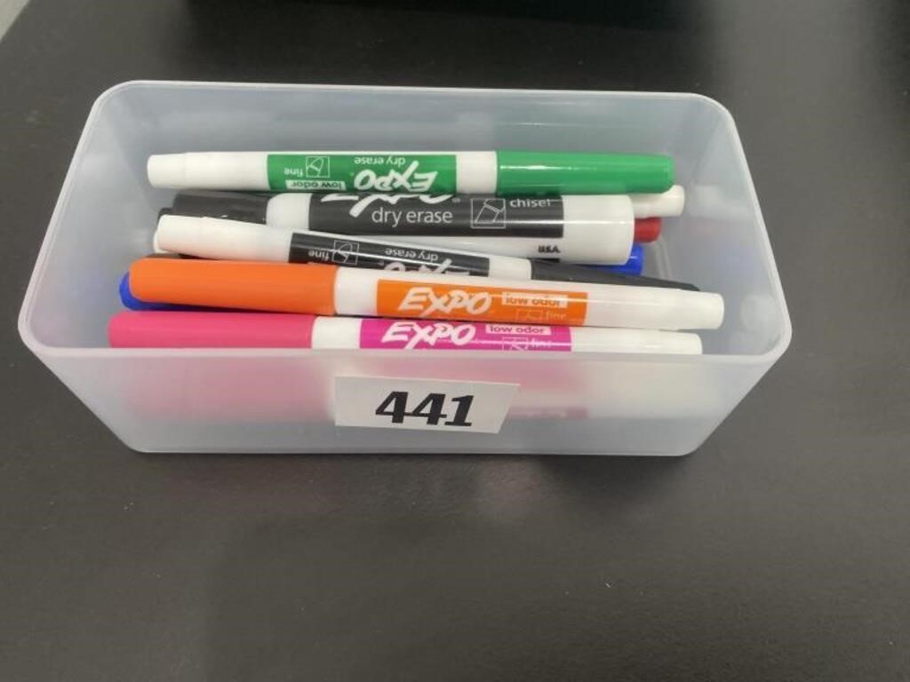 Several white erase board markers