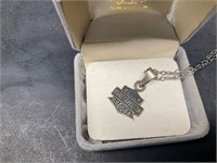 Sterling silver Harley pendant