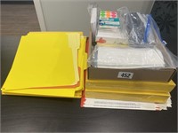 Box of miscellaneous office stationary includes