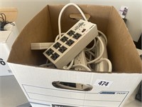 Large box of power strips, and surge protectors