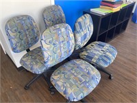 3 matching and one standalone office chairs. All