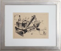 Louis Lozowick "Steam Shovel" Lithograph, 1930