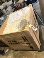 Crate of packing styrofoam