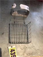 Ironing board holder and basket