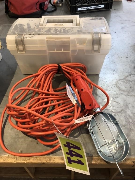 Work light and tool box with some electrical