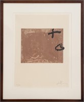 Antoni Tapies "Untitled" Mixed Media Etching