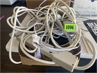 Box of power strips, and extension cords
