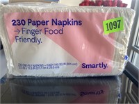 Unopened bag of 230 paper napkins.