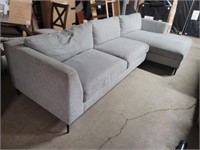 Thomasville - 2 Piece Grey Fabric Sectional