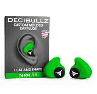 NEW in Box Decibullz Custom Molded Earplugs Green