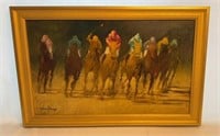Horses Racing by R. Michael Shannon, Original Oil