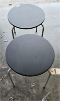 (2) SMALL PATIO TABLES