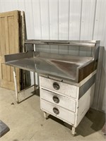 Stainless steel prep counter 5’ long 30" deep