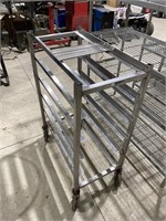 Stainless steel cart on wheels 39” tall 27” wide