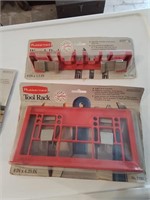Group of 3 new Rubbermaid tool rack wrench rack