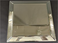 Square Beveled Mirrored Glass Display Stand