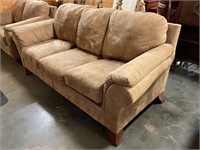 Brown fabric couch