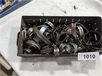 Metal Tray w/ Assorted Clamps