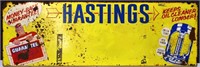 Vntg 12x36 metal Hastings adv sign