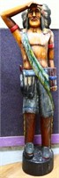 Wood 78in salute cigar indian