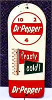 Vntg metal 16.25x6.5 Dr Pepper thermometer