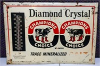 Vntg metal 14.25x20.25 Diamond Crystal Salt therm