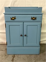 Dry Sink Wooden Cabinet Painted Blue