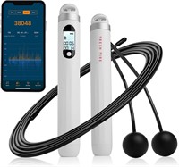 Smart Jump Rope with Free Tracking App WHITE