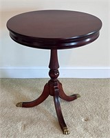 27” tall Pedestal Side Table Duncan Phyfe style