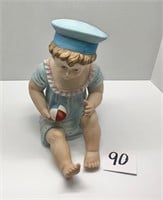 Vintage Ceramic Piano Boy Figurine