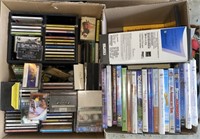 DVD'S, CD'S, AND TAPES LOT