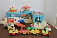 Vintage 70's Fisher Price Airport Set