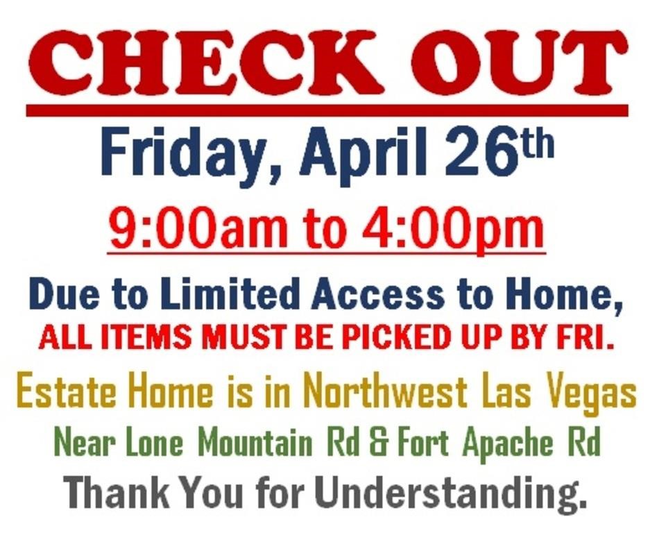 Thur.@6pm - Lone Mountain & Fort Apache Estate Auction 4/25