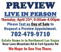 PREVIEW LIVE IN PERSON - Thursday, April 25th