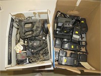 Lot - (2) Boxes Misc. Radios, Chargers, etc.