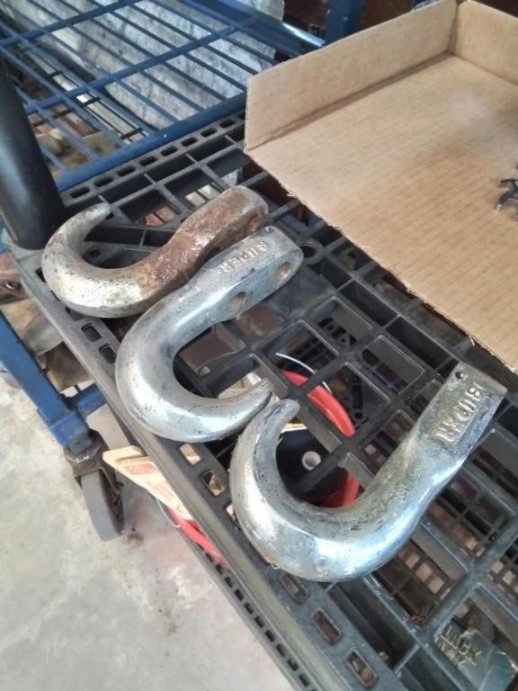 Set of 3 heavy duty metal hooks
